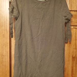 3/$5 Olive Green Lulu's Dress top Medium
